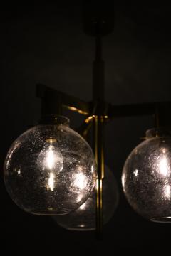 Hans Agne Jakobsson Ceiling Lamp in Brass and Glass by Hans Agne Jakobsson 1950s - 4549655