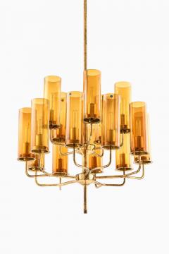 Hans Agne Jakobsson Ceiling Lamp in Brass and Glass by Hans Agne Jakobsson 1960s - 4507802