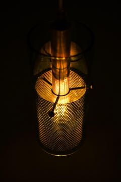 Hans Agne Jakobsson Ceiling Lamp in Brass and Original Glass by Hans Agne Jakobsson 1950s - 4467586