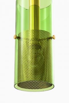 Hans Agne Jakobsson Ceiling Lamp in Brass and Original Glass by Hans Agne Jakobsson 1950s - 4467588