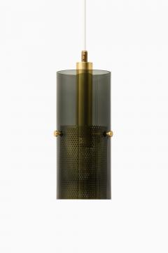 Hans Agne Jakobsson Ceiling Lamp in Brass and Original Glass by Hans Agne Jakobsson 1950s - 4479100