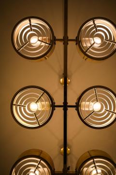 Hans Agne Jakobsson Ceiling Lamp in Brass and Plastic by Hans Agne Jakobsson 1950s - 4564956