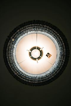 Hans Agne Jakobsson Ceiling Lamp in Brass and Silk by Hans Agne Jakobsson 1960s - 4555391