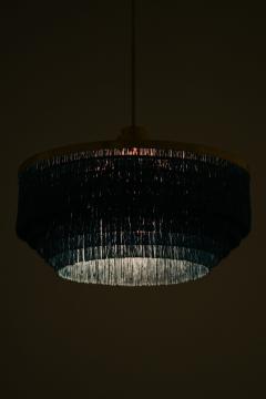 Hans Agne Jakobsson Ceiling Lamp in Brass and Silk by Hans Agne Jakobsson 1960s - 4555396