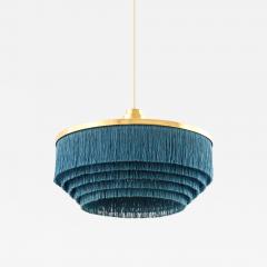 Hans Agne Jakobsson Ceiling Lamp in Brass and Silk by Hans Agne Jakobsson 1960s - 4555781