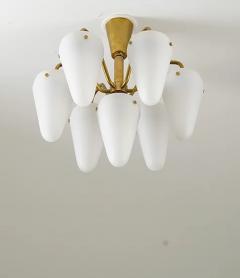 Hans Agne Jakobsson Chandelier in Brass and Glass by Hans Agne Jakobsson - 2411489