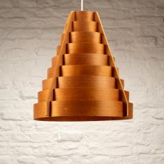 Hans Agne Jakobsson Freja Conical Wooden Pendant Light by Hans Agne Jakobsson Sweden 1960s - 2519041