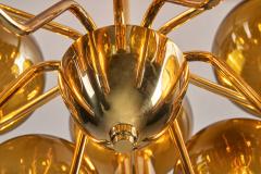 Hans Agne Jakobsson Hans Agne Jakobsson Brass Chandelier Patricia for Markaryd Sweden 1960s - 2319136