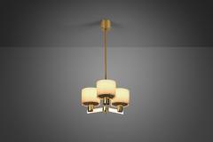 Hans Agne Jakobsson Hans Agne Jakobsson Brass Chandelier for AB Markaryd Sweden 1950s - 2938404