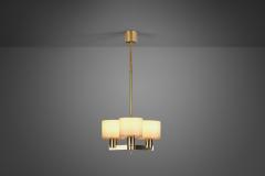 Hans Agne Jakobsson Hans Agne Jakobsson Brass Chandelier for AB Markaryd Sweden 1950s - 2938406