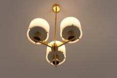 Hans Agne Jakobsson Hans Agne Jakobsson Brass Chandelier for AB Markaryd Sweden 1950s - 2938410