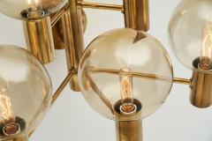 Hans Agne Jakobsson Hans Agne Jakobsson Brass Wall Lamp with Smoked Glass Shades Sweden 1960s - 2020242