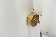 Hans Agne Jakobsson Hans Agne Jakobsson Brass and Glass Wall Sconces for AB Markaryd Sweden 1950s - 3394477