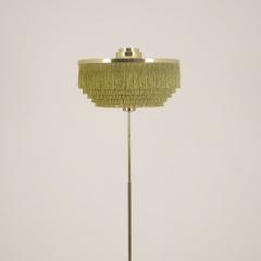 Hans Agne Jakobsson Hans Agne Jakobsson Floor Lamp Model G100 Brass Green Fringes Markaryd 1960s - 4761672