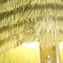 Hans Agne Jakobsson Hans Agne Jakobsson Floor Lamp Model G100 Brass Green Fringes Markaryd 1960s - 4761674