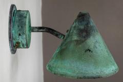 Hans Agne Jakobsson Hans Agne Jakobsson Mini Tratten Patinated Copper Outdoor Sconces - 1186053