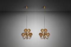 Hans Agne Jakobsson Hans Agne Jakobsson Model T716 Ceiling Lamps for Markaryd Sweden 1960s - 3385812