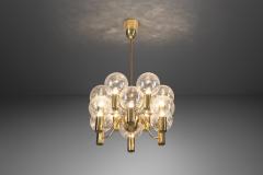 Hans Agne Jakobsson Hans Agne Jakobsson Patricia T372 12 Chandelier for Markaryd Sweden 1960s - 2528284