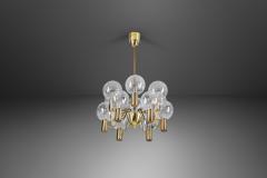 Hans Agne Jakobsson Hans Agne Jakobsson Patricia T372 12 Chandelier for Markaryd Sweden 1960s - 2528286