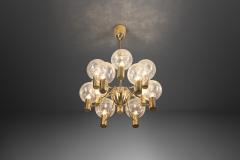 Hans Agne Jakobsson Hans Agne Jakobsson Patricia T372 12 Chandelier for Markaryd Sweden 1960s - 2528287