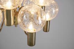 Hans Agne Jakobsson Hans Agne Jakobsson Patricia T372 12 Chandelier for Markaryd Sweden 1960s - 2528291