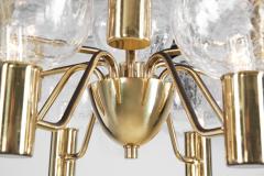 Hans Agne Jakobsson Hans Agne Jakobsson Patricia T372 12 Chandelier for Markaryd Sweden 1960s - 2528294