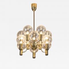 Hans Agne Jakobsson Hans Agne Jakobsson Patricia T372 12 Chandelier for Markaryd Sweden 1960s - 2541204