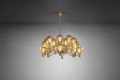 Hans Agne Jakobsson Hans Agne Jakobsson Patricia T372 24 Chandelier for Markaryd Sweden 1960s - 2579204