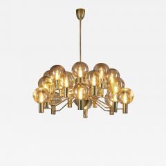 Hans Agne Jakobsson Hans Agne Jakobsson Patricia T372 24 Chandelier for Markaryd Sweden 1960s - 2584064