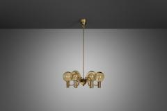 Hans Agne Jakobsson Hans Agne Jakobsson Patricia T372 6 Glass Chandelier Sweden 1960s - 3790287