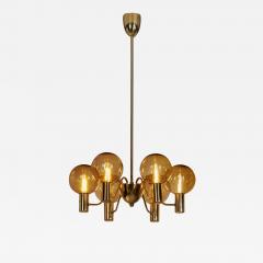 Hans Agne Jakobsson Hans Agne Jakobsson Patricia T372 6 Glass Chandelier Sweden 1960s - 3794818