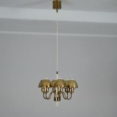 Hans Agne Jakobsson Hans Agne Jakobsson Perforated Brass Chandelier Model T 526 for Markaryd 1960s - 4525098