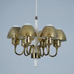Hans Agne Jakobsson Hans Agne Jakobsson Perforated Brass Chandelier Model T 526 for Markaryd 1960s - 4525106