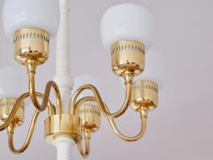 Hans Agne Jakobsson Hans Agne Jakobsson Six Arm T526 Chandelier Brass and Opal Glass Sweden 1960s - 2231952