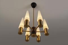 Hans Agne Jakobsson Hans Agne Jakobsson Six Armed Chandelier for AB Markaryd attr Sweden 1960s - 2816677