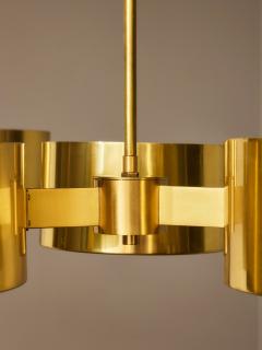 Hans Agne Jakobsson Hans Agne Jakobsson Three Arm Brass Chandeliers for AB Markaryd Sweden - 4720814