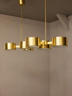 Hans Agne Jakobsson Hans Agne Jakobsson Three Arm Brass Chandeliers for AB Markaryd Sweden - 4720817