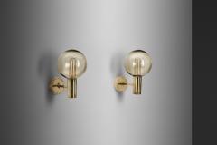 Hans Agne Jakobsson Hans Agne Jakobsson V 149 Pair of Wall Sconces for AB Markaryd Sweden 1960s - 3335019