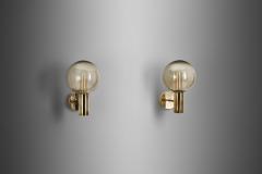Hans Agne Jakobsson Hans Agne Jakobsson V 149 Pair of Wall Sconces for AB Markaryd Sweden 1960s - 3335023