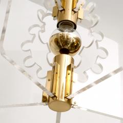 Hans Agne Jakobsson LUCITE AND BRASS LANTERN PENDANT BY HANS AGNE JAKOBSSON FOR MARKARYD - 1095025