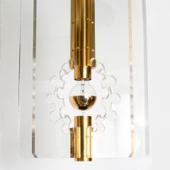 Hans Agne Jakobsson LUCITE AND BRASS LANTERN PENDANT BY HANS AGNE JAKOBSSON FOR MARKARYD - 1095026