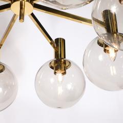 Hans Agne Jakobsson Mid Century Modernist 8 Globe Polished Brass Chandelier by Hans Agne Jakobsson - 3523538