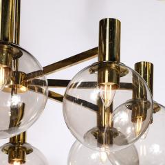 Hans Agne Jakobsson Mid Century Modernist 8 Globe Polished Brass Chandelier by Hans Agne Jakobsson - 3523724