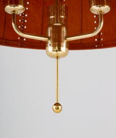 Hans Agne Jakobsson Midcentury Swedish Pendant in Brass and Leather by Hans Agne Jakobsson - 1384420