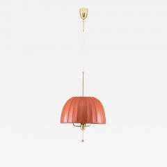 Hans Agne Jakobsson Midcentury Swedish Pendant in Brass and Leather by Hans Agne Jakobsson - 1385541