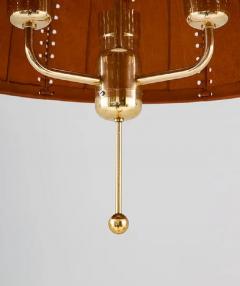 Hans Agne Jakobsson Midcentury Swedish Pendants in Brass and Leather by Hans Agne Jakobsson - 2206817