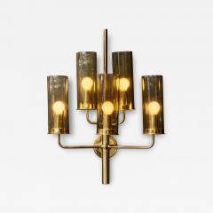 Hans Agne Jakobsson Pair of 169 5 Brass and Glass Wall sconces by Hans Agne Jakobsson - 3053086