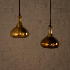 Hans Agne Jakobsson Pair of Brass Pendants by Hans Agne Jakobsson Sweden 1950s - 2988268