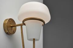 Hans Agne Jakobsson Pair of Brass Wall Lights by Hans Agne Jakobsson Sweden 2nd half of the 20th C - 4729734
