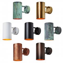 Hans Agne Jakobsson Pair of Hans Agne Jakobsson C 627 110 Rulle Raw Brass Outdoor Sconces - 3490222
